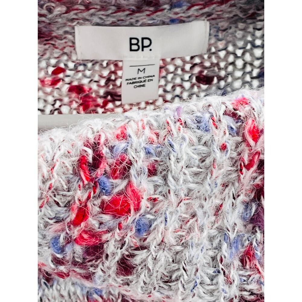 BP SZ M cowl neck gray multi color knit pullover sweater NWT B28 - Picture 8 of 8